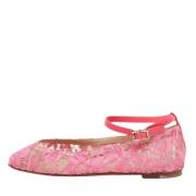 Pre-owned Lace flats Valentino Vintage , Pink , Dames