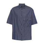 Short Sleeve Shirts Emporio Armani , Blue , Heren
