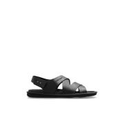 Leren sandalen Giorgio Armani , Black , Heren