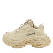 Pre-owned Leather sneakers Balenciaga Vintage , Beige , Dames