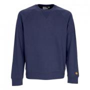 Blauw/Goud Chase Crewneck Sweatshirt Carhartt Wip , Blue , Heren