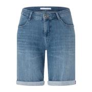 Zachte lichte denim shorts MAC , Blue , Dames