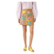 Geborduurde minirok Tady Antik Batik , Beige , Dames