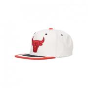 NBA Day 4 Snapback Pet Wit/Rood Mitchell & Ness , White , Heren