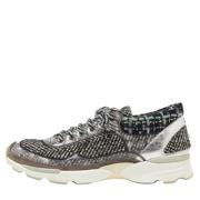 Pre-owned Leather sneakers Chanel Vintage , Gray , Dames