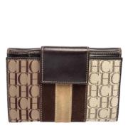 Pre-owned Canvas wallets Carolina Herrera Pre-owned , Brown , Dames