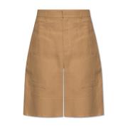 Shorts met logo Fendi , Beige , Heren