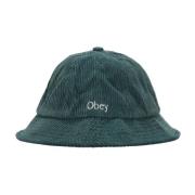 Cherish Cord Bucket Hat Dark Cedar Obey , Green , Heren