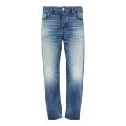 Denim Mom Jeans Indigo Katoen Armani Exchange , Blue , Heren