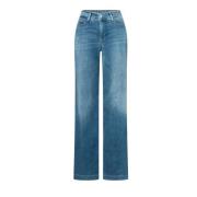 Straight Jeans MAC , Blue , Dames