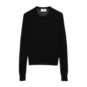 Round-neck Knitwear Ami Paris , Black , Heren