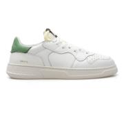 Klassieke Witte Leren Sneakers RUN OF , White , Heren