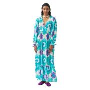 Print maxi jurk Suny Antik Batik , Blue , Dames