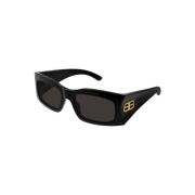 Zwarte Frame Grijze Lens Zonnebril Balenciaga , Black , Dames