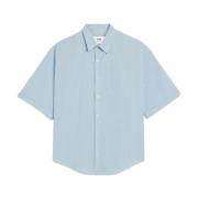 Short Sleeve Shirts Ami Paris , Blue , Heren