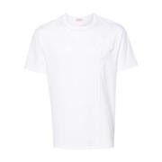 Witte Bloemenapplicatie Crew Neck T-shirt Valentino Garavani , White ,...