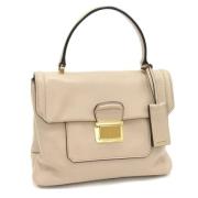 Pre-owned Leather handbags Miu Miu Pre-owned , Beige , Dames