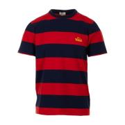 Rode Gestreepte T-shirt en Polo Woolrich , Red , Heren