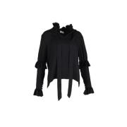 Pre-owned Silk tops Yves Saint Laurent Vintage , Black , Dames