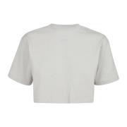 Arctic Ice Rib Cropped Tee Off White , Gray , Dames