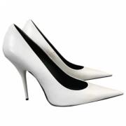 Pre-owned Leather heels Balenciaga Vintage , White , Dames