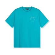 Rhinestone Dames Gebreid T-shirt Refined Department , Blue , Dames