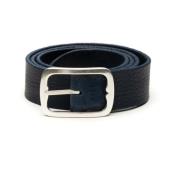 Blauw Leren Hunting Double Riem Orciani , Blue , Heren