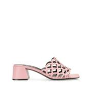 Mermaid Leren Sandalen Sergio Rossi , Pink , Dames