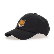 Zwarte Katoenen Baseballpet met Logo Patch Maison Kitsuné , Black , Da...