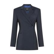 Asymmetrische Wollen Blazer Seventy , Blue , Dames