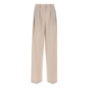 Wide Trousers Theory , Beige , Dames