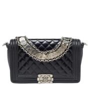 Pre-owned Leather chanel-bags Chanel Vintage , Black , Dames