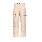 Straight Trousers Pinko , Beige , Dames