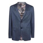 Navy Roma Jacket Etro , Blue , Heren