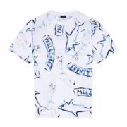 Wit Katoenen Regular Fit T-Shirt Paul & Shark , White , Heren