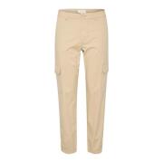 Tapered Trousers Part Two , Beige , Dames