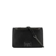 Zwarte Katoenen Schoudertas Armani Exchange , Black , Dames