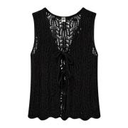 Egypt Crochet Vest The Garment , Black , Dames