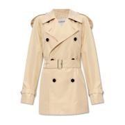 Zijden trenchcoat Burberry , Beige , Dames