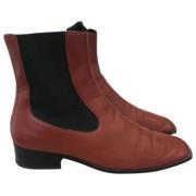 Pre-owned Leather boots Celine Vintage , Red , Dames