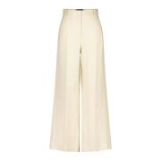 Wide Trousers Max Mara , Beige , Dames