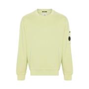 Acid Groene Katoenen Sweatshirt met Lens Detail C.p. Company , Green ,...