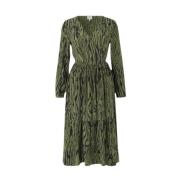 Midi Jurk met Strikceintuur Baum und Pferdgarten , Green , Dames