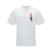 Katoenen T-shirt met Grafische Print JW Anderson , White , Heren