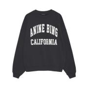 Organisch Katoenen Sweatshirt Anine Bing , Black , Dames