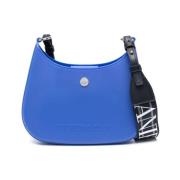 Kobaltblauwe Gummy Crossbody Tas Emporio Armani , Blue , Dames