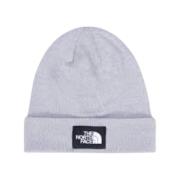 Logo Patch Gebreide Beanie The North Face , Gray , Heren