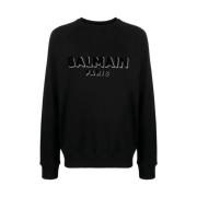 Sweatshirts Balmain , Black , Heren