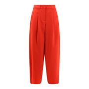 Straight Trousers Closed , Red , Dames