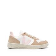 Beige/Witte Sneakers met Geperforeerde Details Veja , Multicolor , Dam...